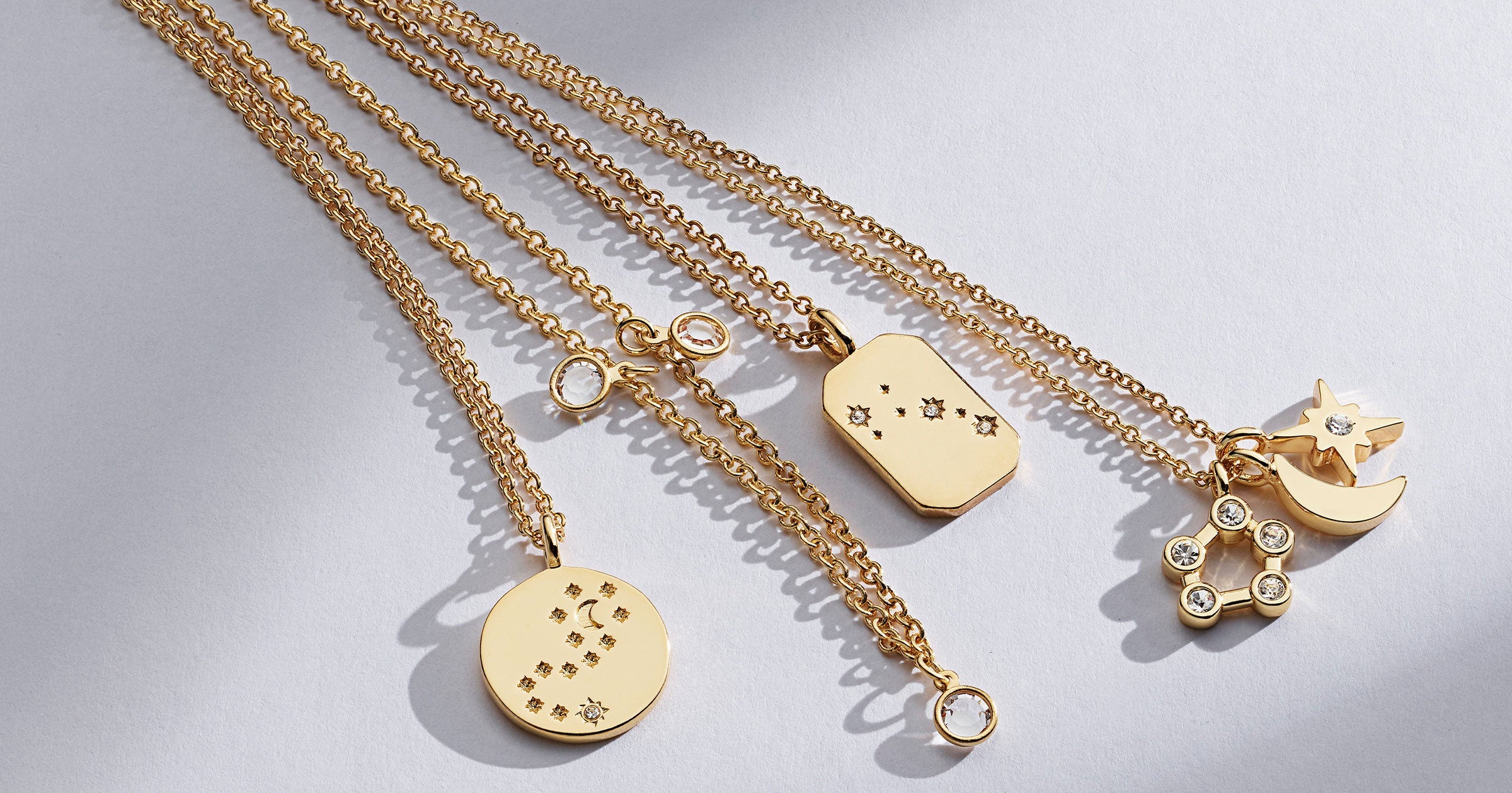 Multiple Bryan Anthonys necklaces in 14k gold finish