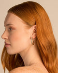 Bryan Anthonys Radiance Collection Baguette Maxi Hoop Earrings On Model