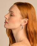 Bryan Anthonys Radiance Collection Baguette Maxi Hoop Earrings On Model