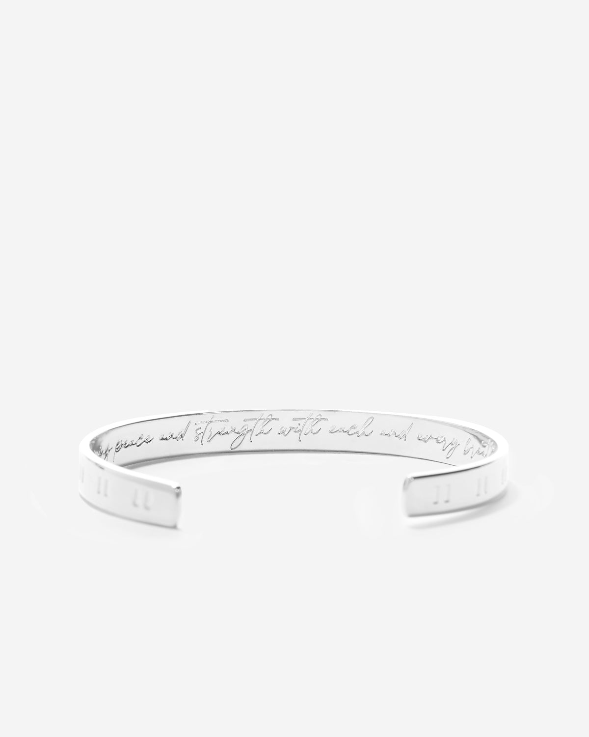 Bryan Anthonys Pause Engraved Cuff Inside Silver