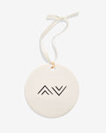 Bryan Anthonys Highs and Lows White Ceramic Holiday Ornament in Black