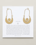 Squad Hoop Earrings on card in 14k gold finish