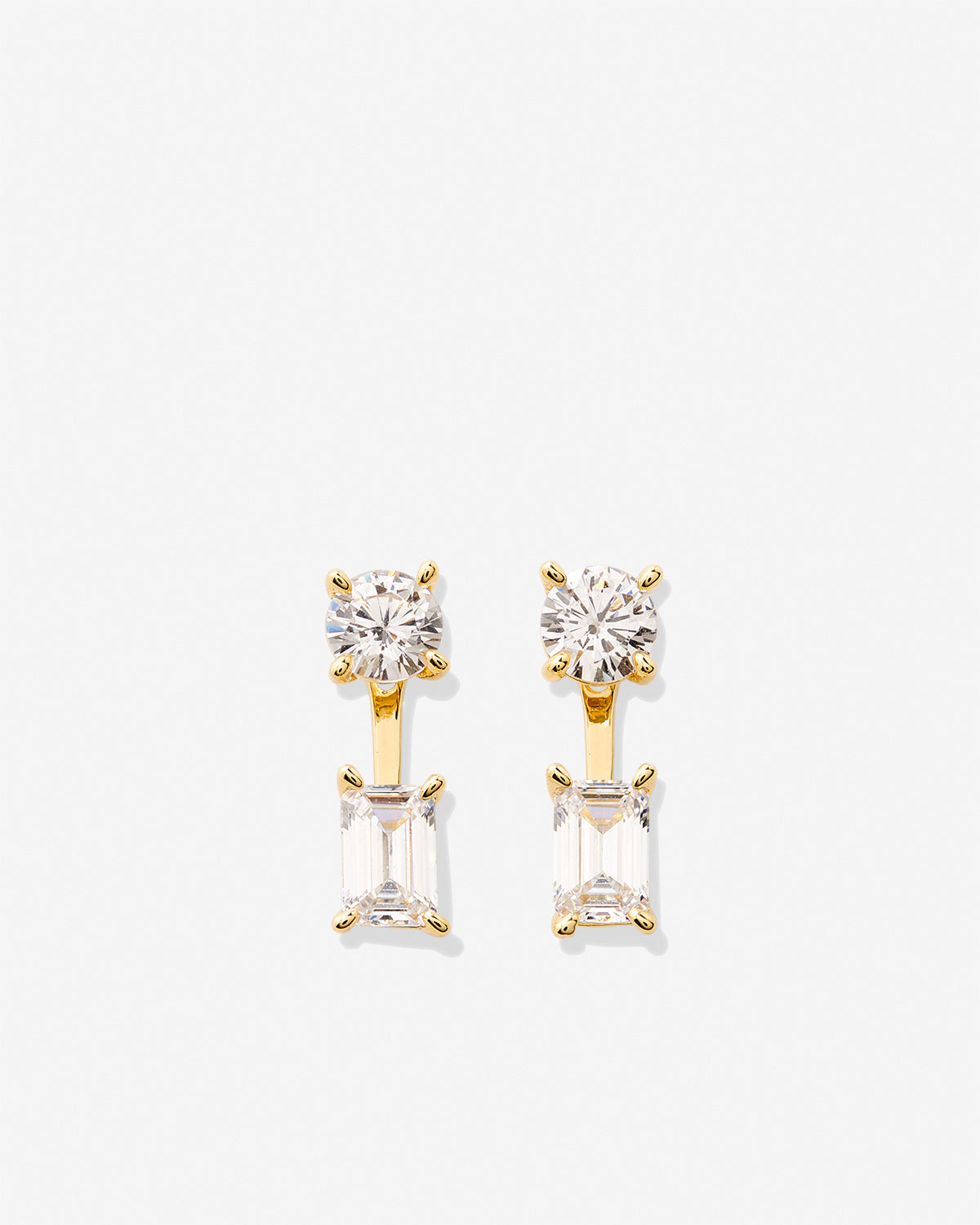 Bryan Anthonys Radiance Collection Emerald Cut Ear Jackets Gold