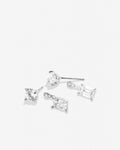 Bryan Anthonys Radiance Collection Emerald Cut Ear Jackets Silver