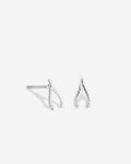 Bryan Anthonys Just For Luck Collection Wishbone Earrings Silver