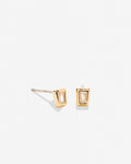 Bryan Anthonys Radiance Collection Baguette Stud Earrings Gold