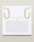 Bryan Anthonys Beautifully Broken Collection Baguette Maxi Hoop Earrings Gold On Card