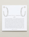 Bryan Anthonys Beautifully Broken Collection Baguette Maxi Hoop Earrings Silver On Card