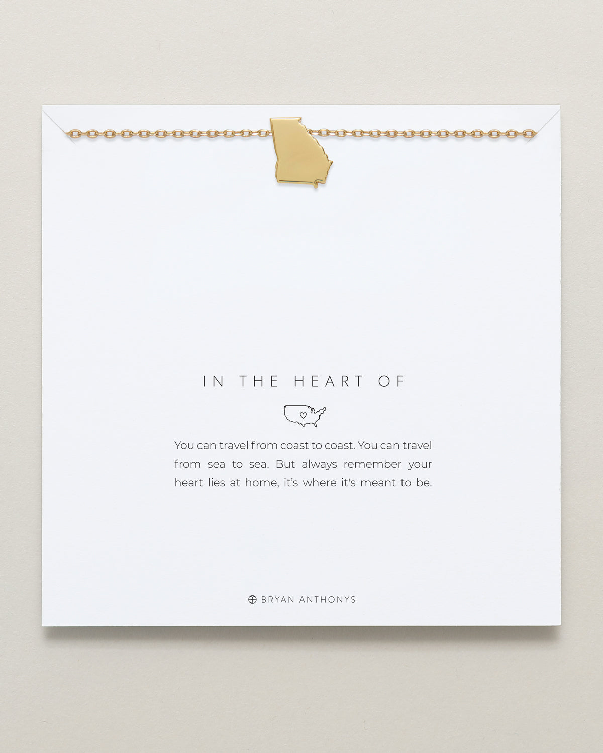 In The Heart Of Necklace — Georgia on card