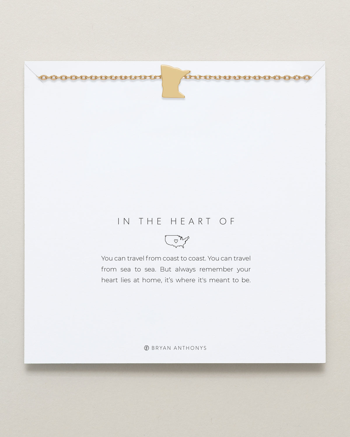 In The Heart Of Necklace — Minnesota on card