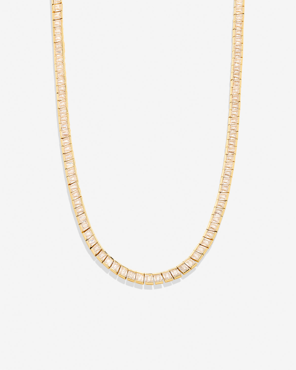 Bryan Anthonys Radiance Collection Baguette Tennis Necklace Gold