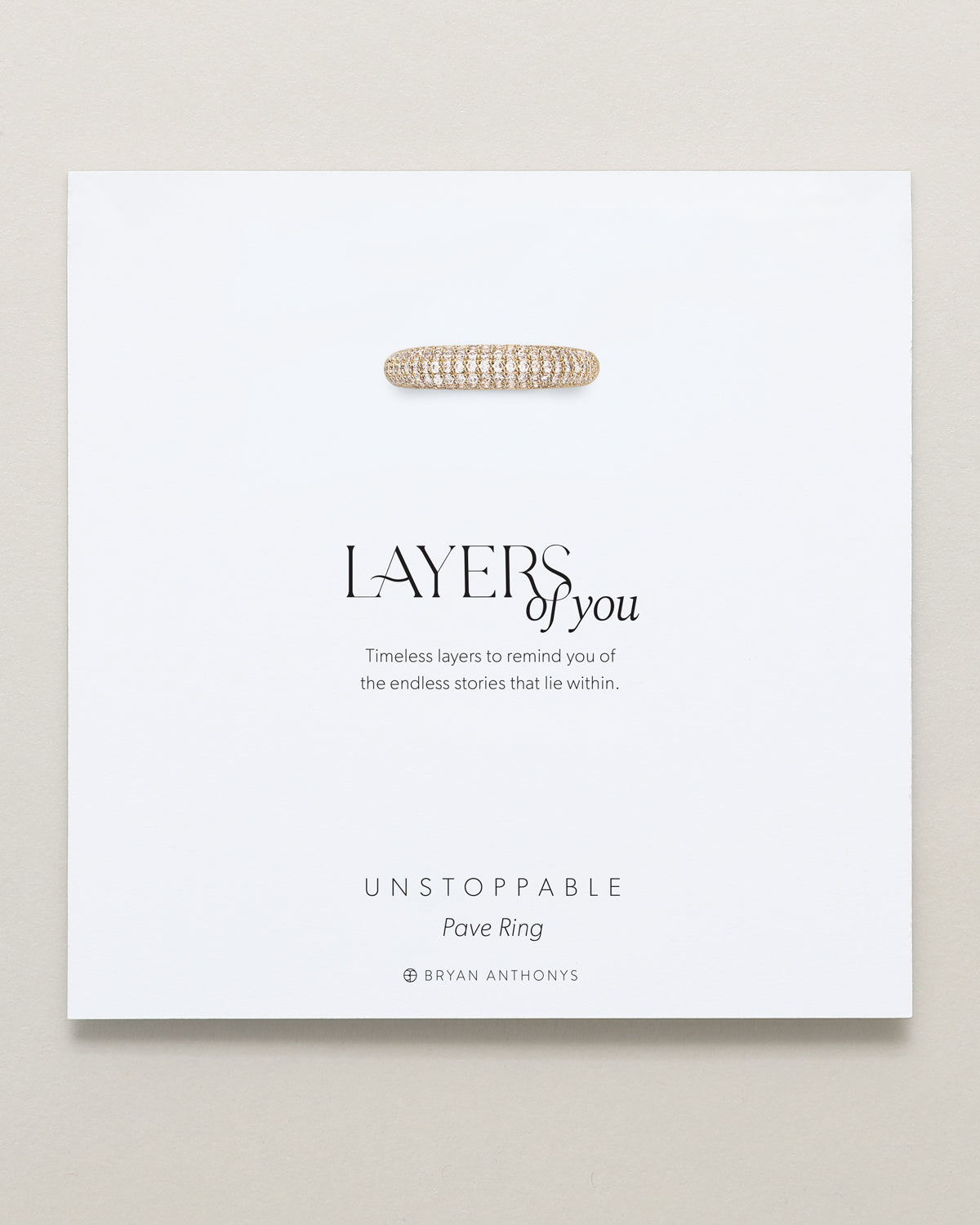 Bryan Anthonys Layers of You Unstoppable Pave Ring Gold