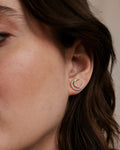  Bryan Anthonys Gold To The Moon and Back Stud Earrings On Model