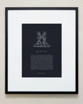 Bryan Anthonys Home Decor Gemini Zodiac Symbol Framed Graphic Print Black Frame 20x24
