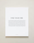 Bryan Anthonys Home Decor Find Your Fire Modern Hand-Stretched Canvas Matte White 16x20