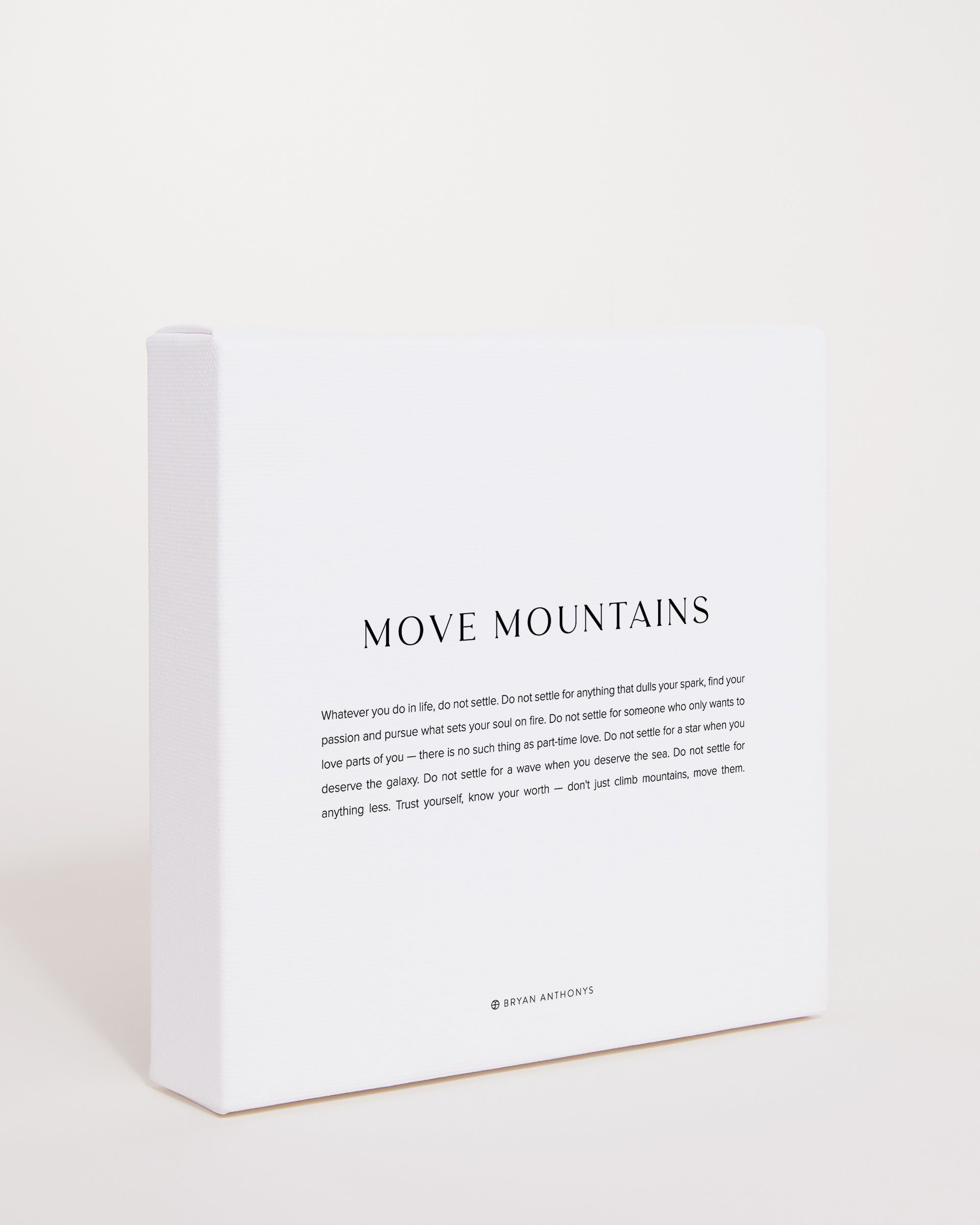 Bryan Anthonys Home Decor Move Mountains Modern Mini Canvas 6x6 Side View