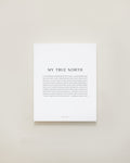 Bryan Anthonys Home Decor My True North Modern Canvas Hand-Stretched Matte White 11x14