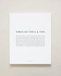 Bryan Anthonys Home Decor Through Thick & Thin Modern Canvas Hand-Stretched White Matte 16x20