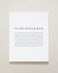Bryan Anthonys Home Decor To The Moon & Back Modern Canvas Hand-Stretched White Matte 16x20