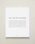 Bryan Anthonys Home Decor You Are My Sunshine Modern Canvas Hand-Stretched Matte White 16x20