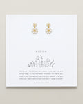 Bryan Anthonys Bloom Gold Drop Earrings On Card