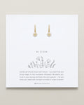Bryan Anthonys Bloom Gold Huggie Earrings On Card