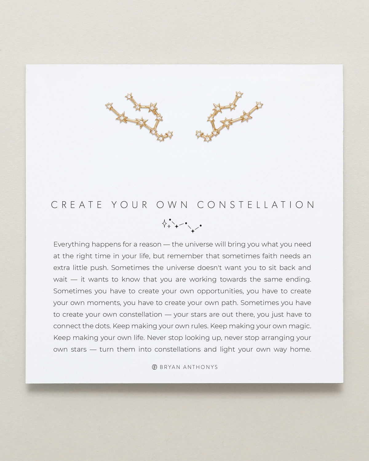 Create Your Own Constellation Earring Climbers on card