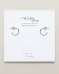 Bryan Anthonys Layers of You Silver Simplicity Mini Hoops On Card