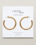 Bryan Anthonys Layers of You Gold Unstoppable Maxi Hoops On Card