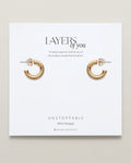 Bryan Anthonys Layers of You Gold Unstoppable Mini Hoops On Card