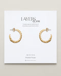 Bryan Anthonys Layers of You Gold Woven Braided Hoops On Card
