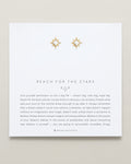 Bryan Anthonys Reach For The Stars Gold Earrings With Crystals On Card