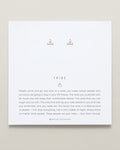 Bryan Anthonys Dainty Tribe Gold Stud Earrings On Card
