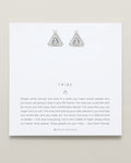 Bryan Anthonys Tribe Silver Earrings With Crystals On Card