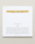 Bryan Anthonys Strength Gold Hinged Bracelet with Crystals on card