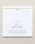 Bryan Anthonys Bloom Gold Clear Dainty Necklace On Card