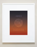 Bryan Anthonys Home Decor Aries Zodiac Framed Print Moon Graphic Print White Frame 20x24