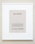 Bryan Anthonys Home Decor Purposeful Prints Big Dipper & Little Dipper Iconic Framed Print Tan Art With White Frame 20x24