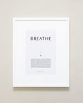 Bryan Anthonys Home Decor Purposeful Prints Breathe Iconic Framed Print Gray Art With White Frame  16x20