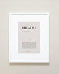 Bryan Anthonys Home Decor Purposeful Prints Breathe Iconic Framed Print Tan Art With White Frame  16x20