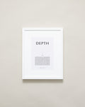 Bryan Anthonys Home Decor Purposeful Prints Depth Iconic Framed Print Gray Art White Frame 11x14