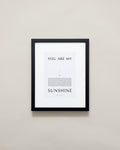 Bryan Anthonys Home Decor Framed Print You Are My Sunshine Black / Gray / 11x14