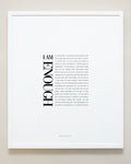 Bryan Anthonys Home Decor Purposeful Prints I Am Enough Editorial Framed Print White Frame 20x24