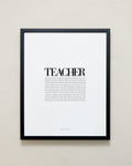 Bryan Anthonys Home Decor Purposeful Prints Teacher Editorial Framed Print Black 16x20