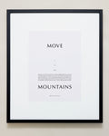 Bryan Anthonys Home Decor Purposeful Prints Move Mountains Iconic Framed Print Gray Art With Black Frame 20x24