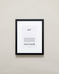 Bryan Anthonys Home Decor Purposeful Prints My Anchor Iconic Framed Print Gray Art With Black Frame 11x14