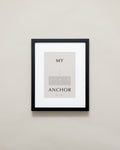 Bryan Anthonys Home Decor Purposeful Prints My Anchor Iconic Framed Print Tan Art With Black Frame 11x14