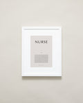 Bryan Anthonys Home Decor Purposeful Prints Nurse Iconic Framed Print Tan Art With White Frame 11x14