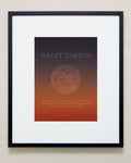 Bryan Anthonys Home Decor Sagittarius Zodiac Framed Print Moon Graphic Print Black Frame 20x24