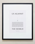 Bryan Anthonys Home Decor Purposeful Prints Us Against The World Iconic Framed Print Gray Art With Black Frame 20x24